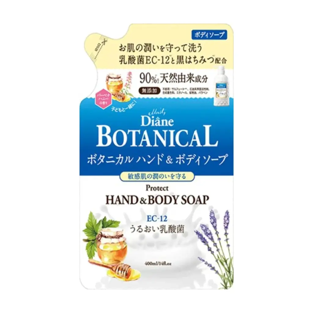 Рідке мило Moist Diane Botanical Hand & Body Soap з ароматом вербени та меду змінний блок 400 мл (4580632111191)