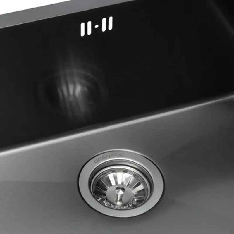 Мийка кухонна GRANADO Under top L STEEL S201 black (GS09201B) - фото 4