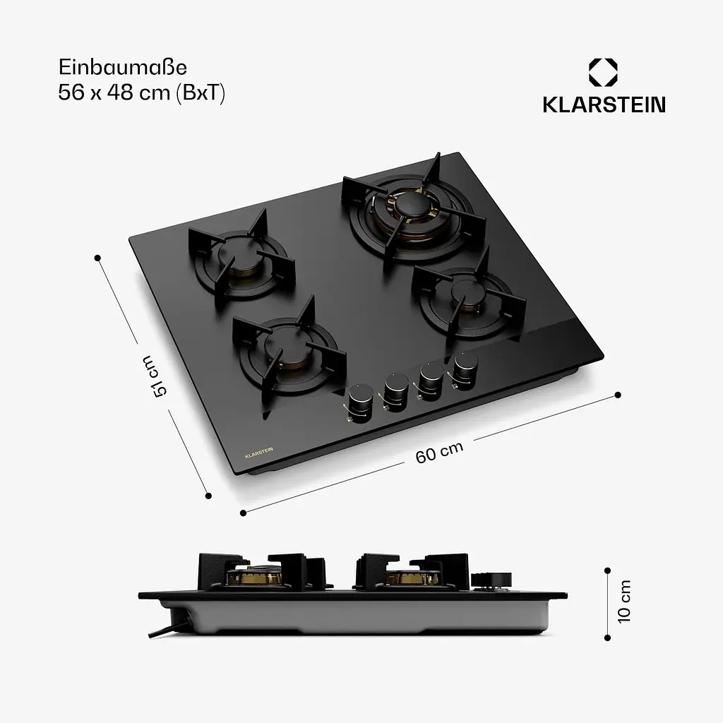 Варильна поверхня газова Klarstein Goldflame Nano (10046682) - фото 7