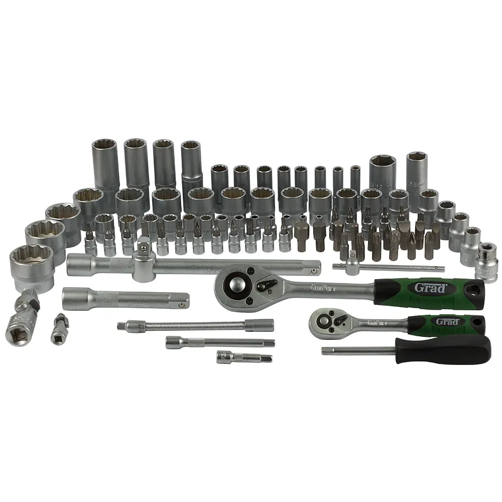 Набір насадок торцевих і біт Grad 1/4", 1/2" 94 шт (12 граней) (6004565) - фото 3