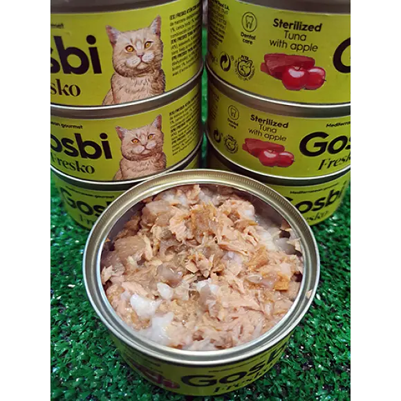 Вологий корм Gosbi Sterilized Tuna & Apple 70г для стерилізованих кішок - фото 2
