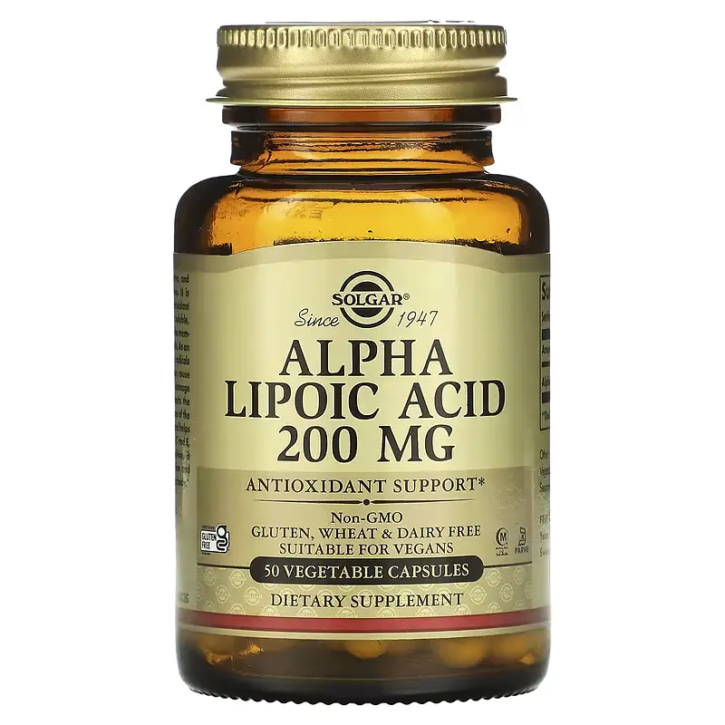 Альфа-Ліпоєва Кислота Alpha Lipoic Acid 200 мг - 50 вег. капсул