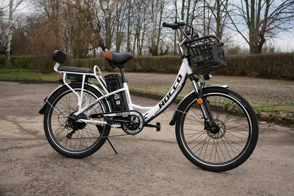 Электровелосипед Двухместный Corso Rocco 26 дюймов (500W 48V 20Ah) Shimano 7 скоростей Белый - фото 4