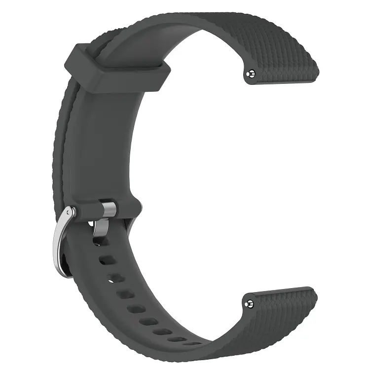 Ремінець силіконовий 20 мм для Amazfit BIP/Bip Lite/Bip U/Pro/Mini/GTS/GTS 2 (E)/GTR 42 BeWatch GT Темно-сірий (1011444) - фото 4