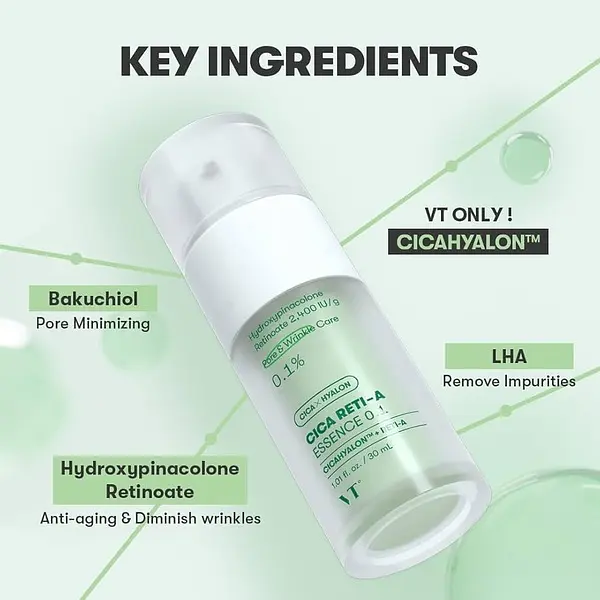 Антивікова есенція для обличчя з ретинолом VT Cosmetics Cica Reti-A Essence 0.1% 30 мл (VTC085) - фото 3