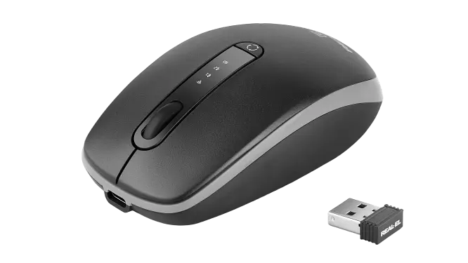 Миша бездротова REAL-EL RM-455 Black (EL123200047)