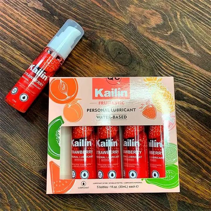 Їстівний лубрикант Kailin 30 мл Полуниця - Інтимне мастило - фото 6