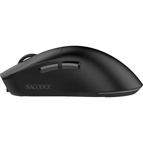 Миша бездротова Ajazz NJ08 Combo, Black, Bluetooth / 2.4GHz / Type-C, оптична (сенсор PixArt PAW3311), до 24000 dpi, перемикачі Huano, 6 кнопок, 300 mAh, радіус дії до 10 м (NJ08-MC-B) - фото 3