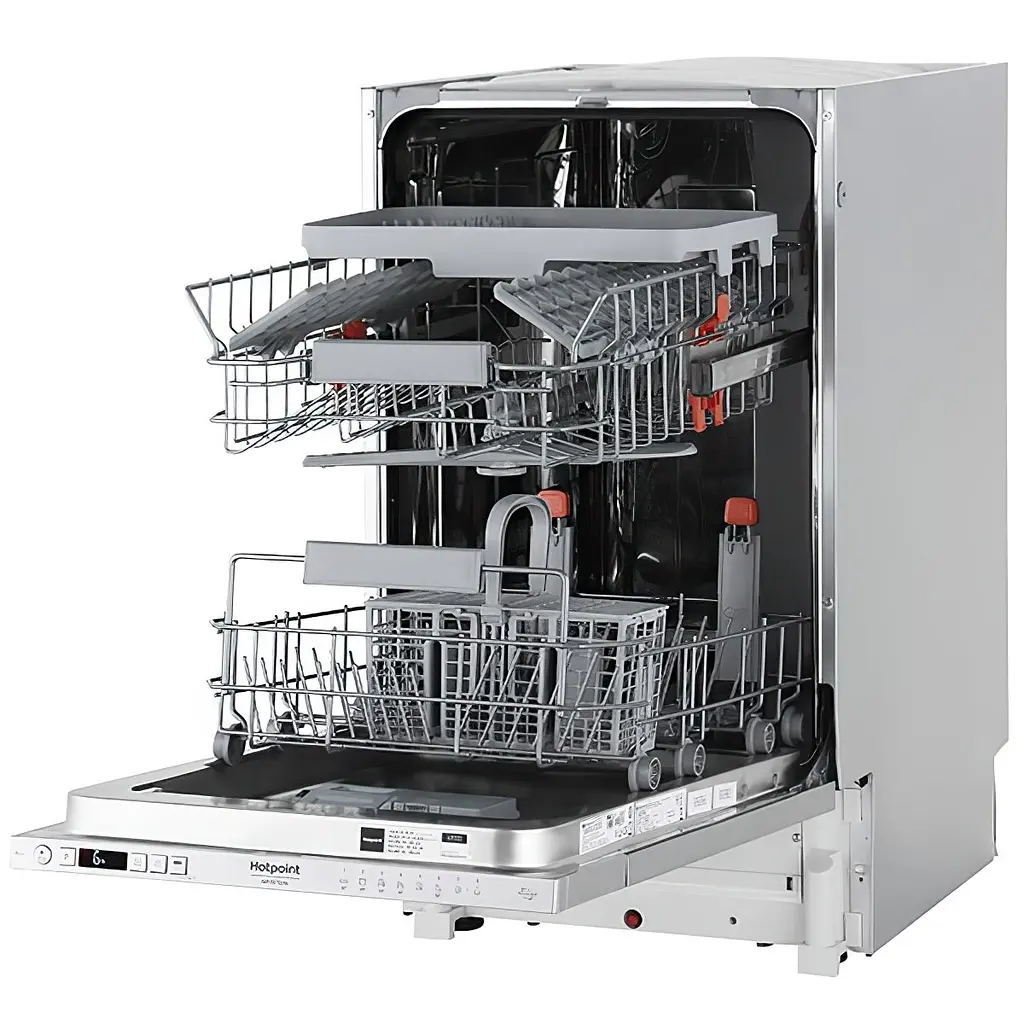 Hotpoint Посудомоечная машина Hotpoint встроенная, 10 комплектов A++, 45 см, дисплей, белый - фото 4