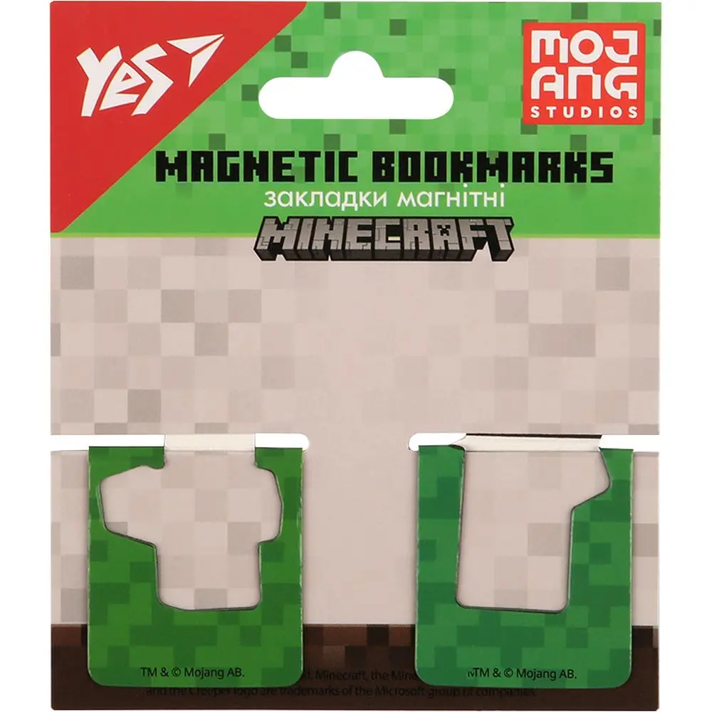 Закладки магнітні Yes Minecraft висікання 2 шт. (708397) - фото 2