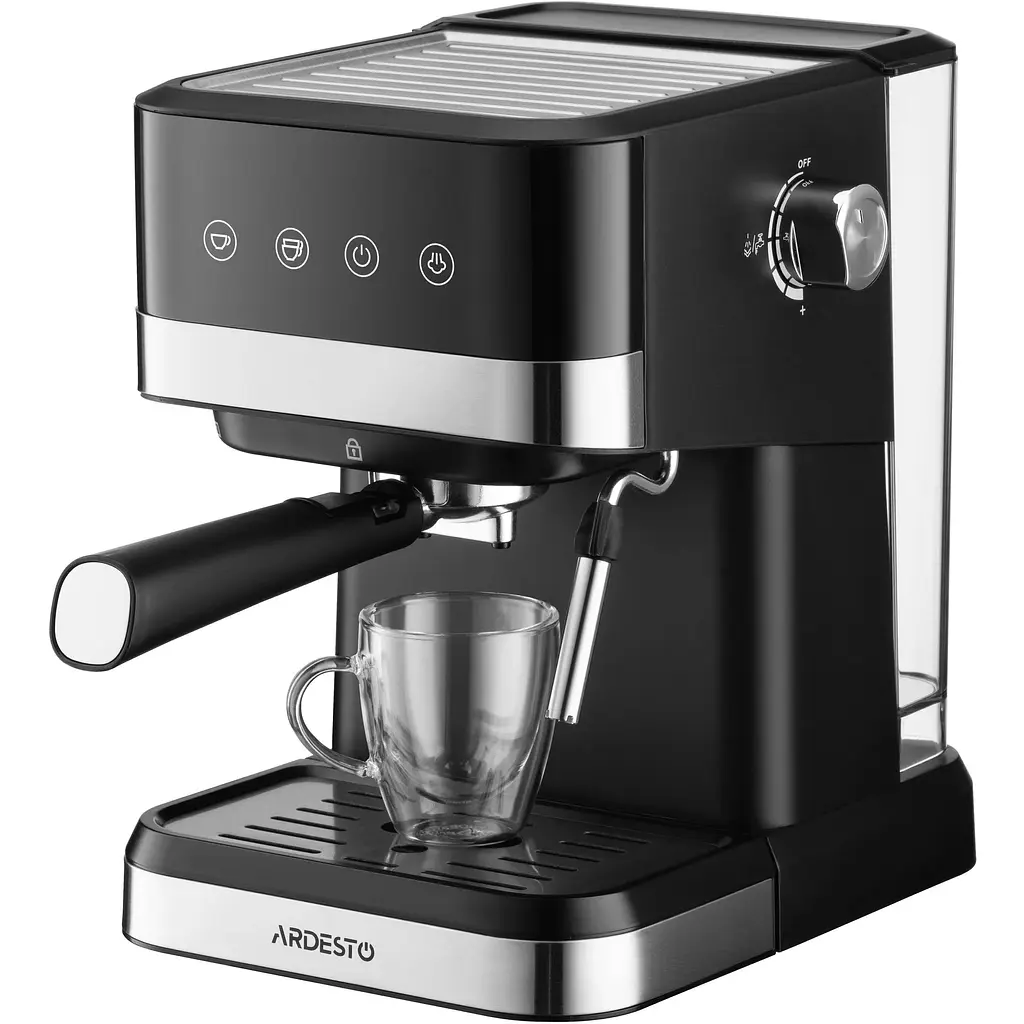 Кавоварка Ardesto рожкова 1.5 л мелена чорно-срібляста - фото 8