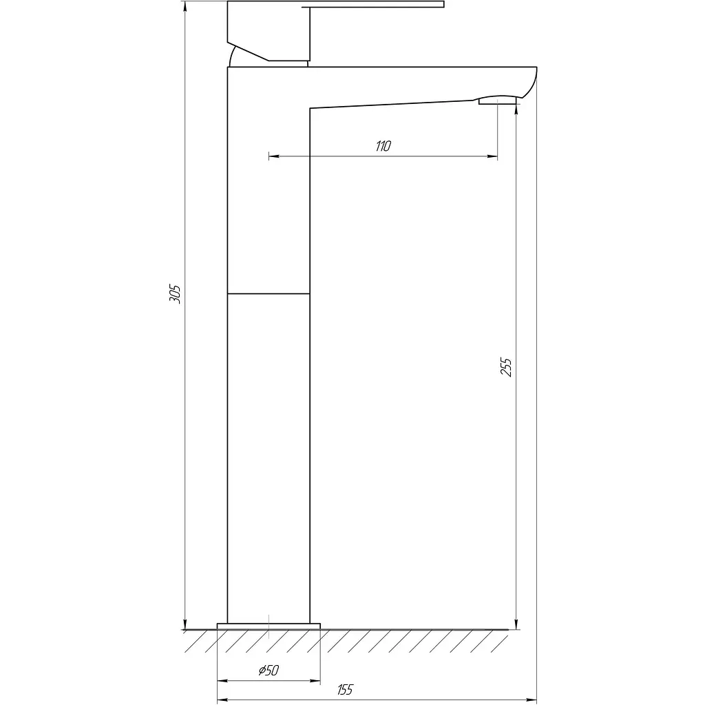 Смеситель для раковины TOPAZ BARTS TB 07203-H36 - фото 4