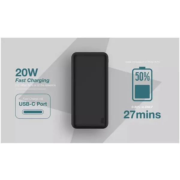 Портативний зарядний пристрій Juice Max 20000 mAh із PD потужністю 20 Вт чорний - фото 8