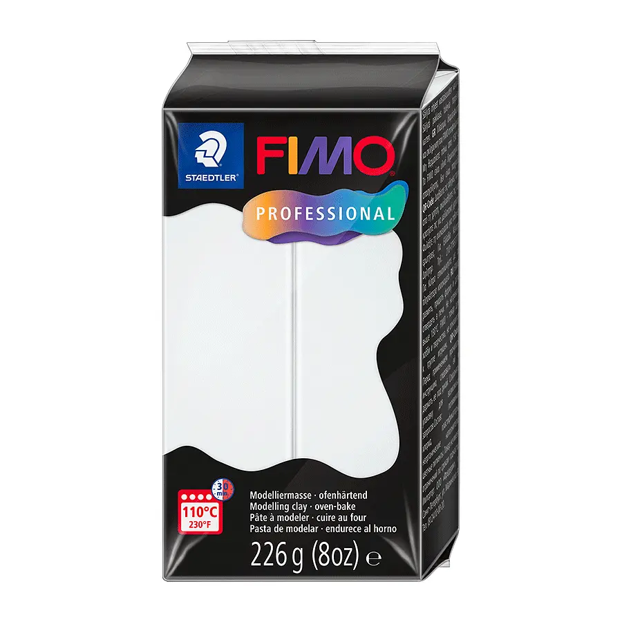 Полімерна глина Fimo Professional, 226 г., Біла, (8042-0)