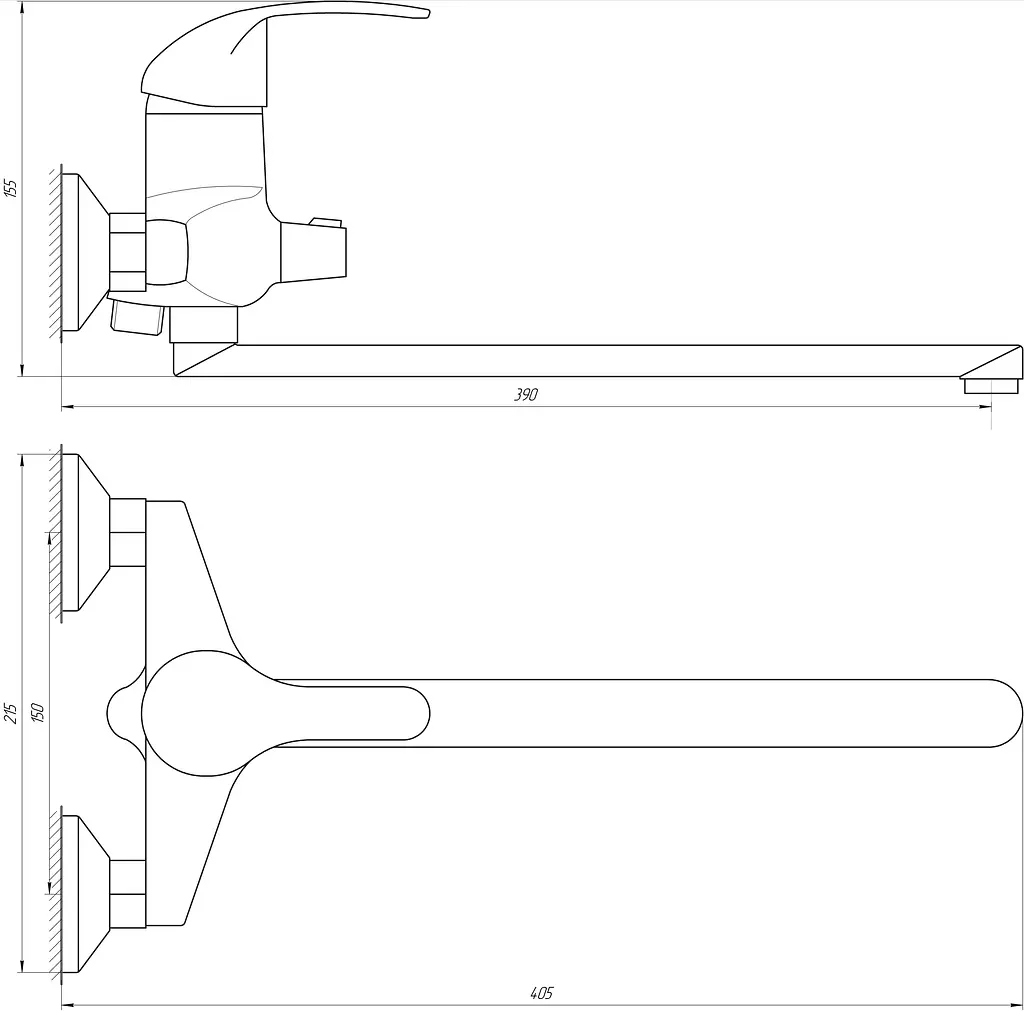 Змішувач для ванни Domino Accent DAC-208 Хром - фото 4