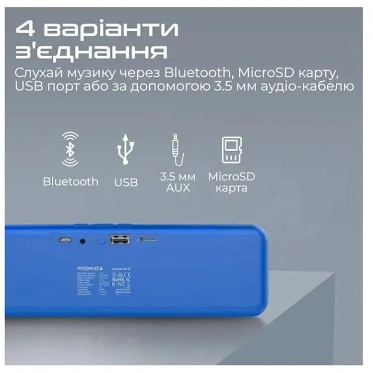 Акустична система Promate Capsule-2 Blue (capsule-2.blue) - фото 2