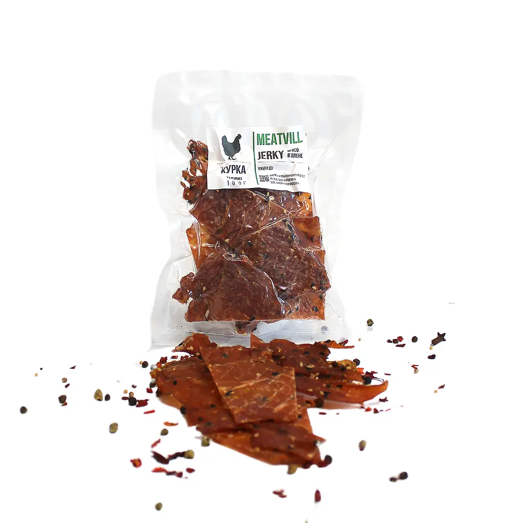 Джерки Meatvill курка терiякi вакуум 100г