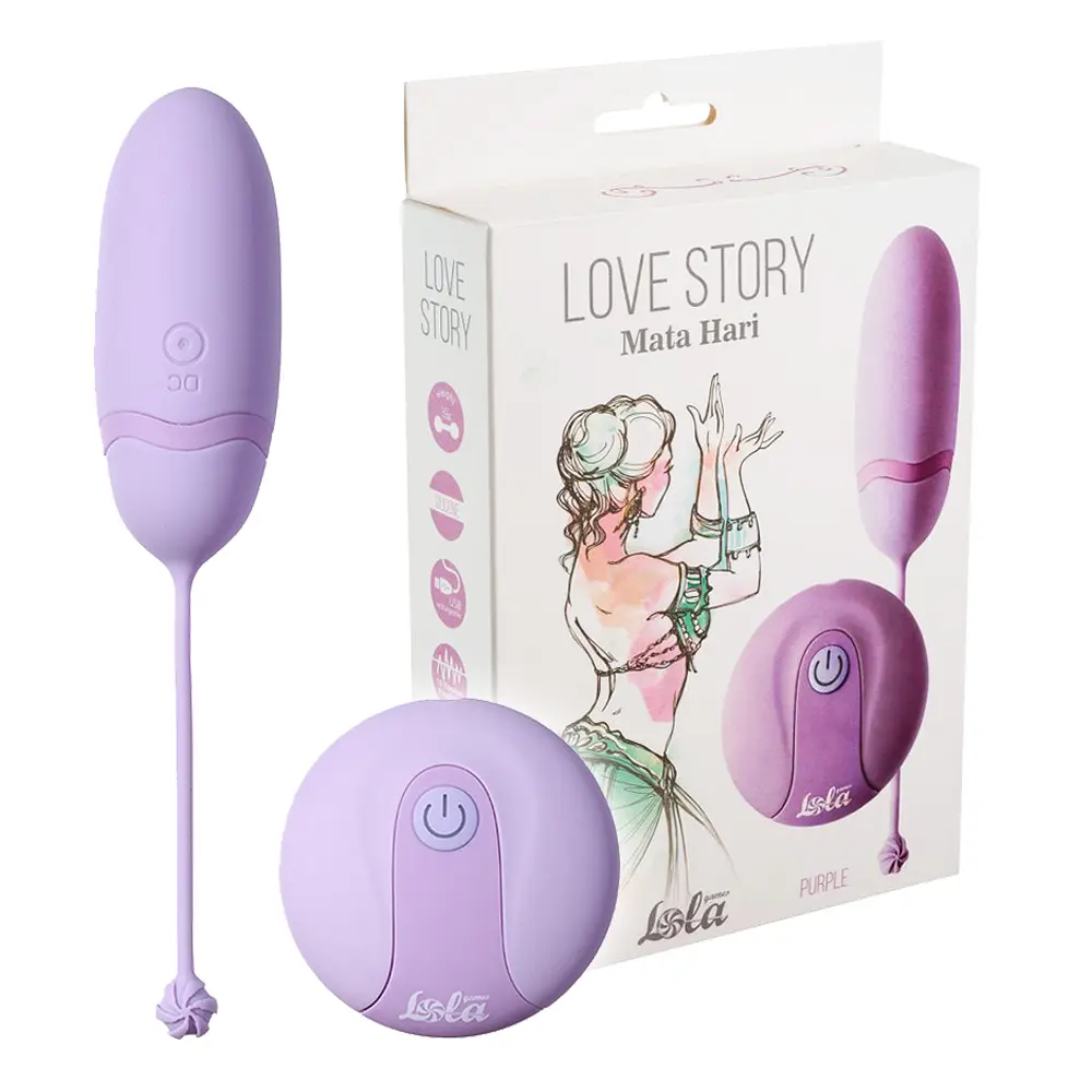 Віброяйце Lola games Love Story Mata Hari 14.6 см фіолетовий - фото 2