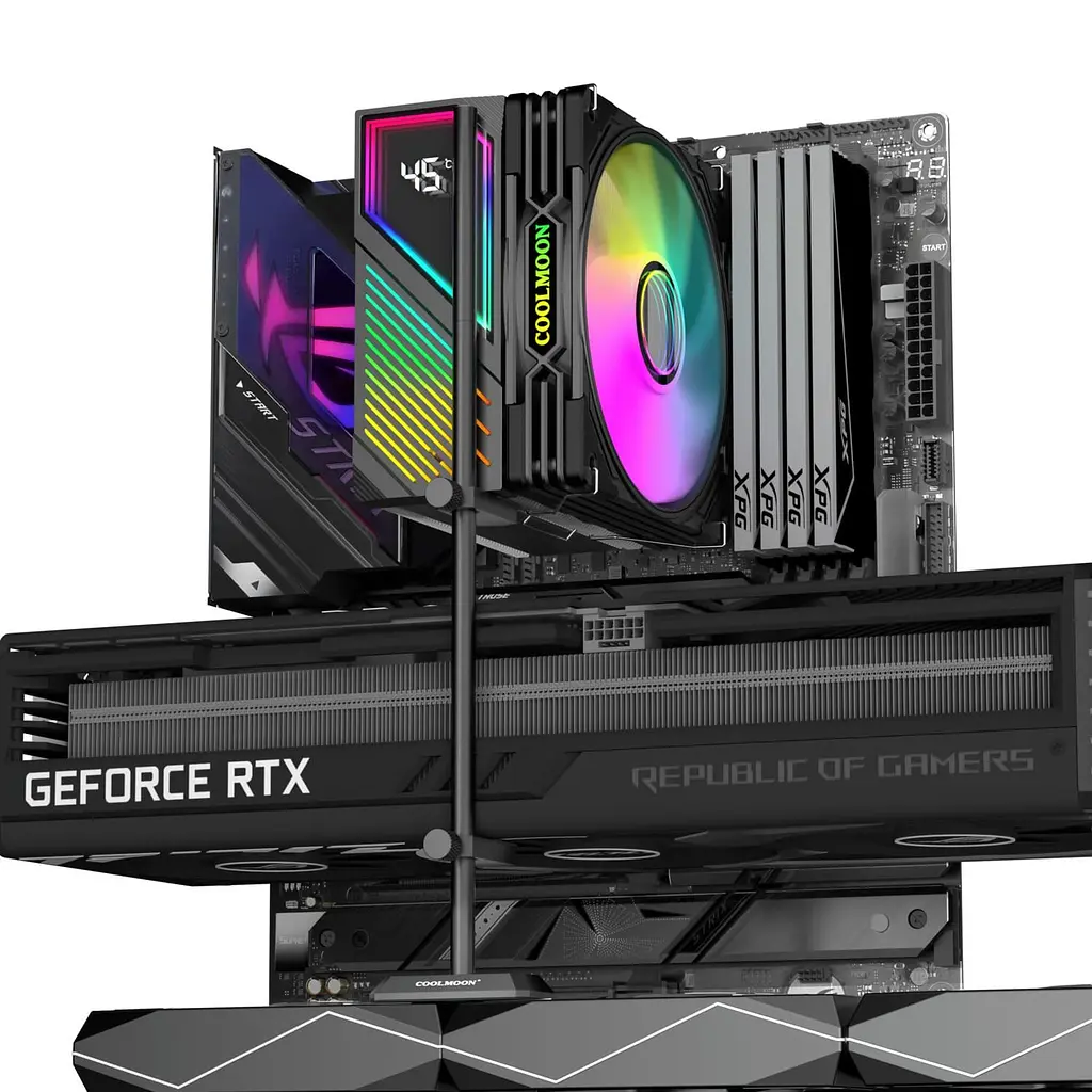 Підставка для відеокарти Coolmoon GH-260 Black (GH260 Black) - фото 8