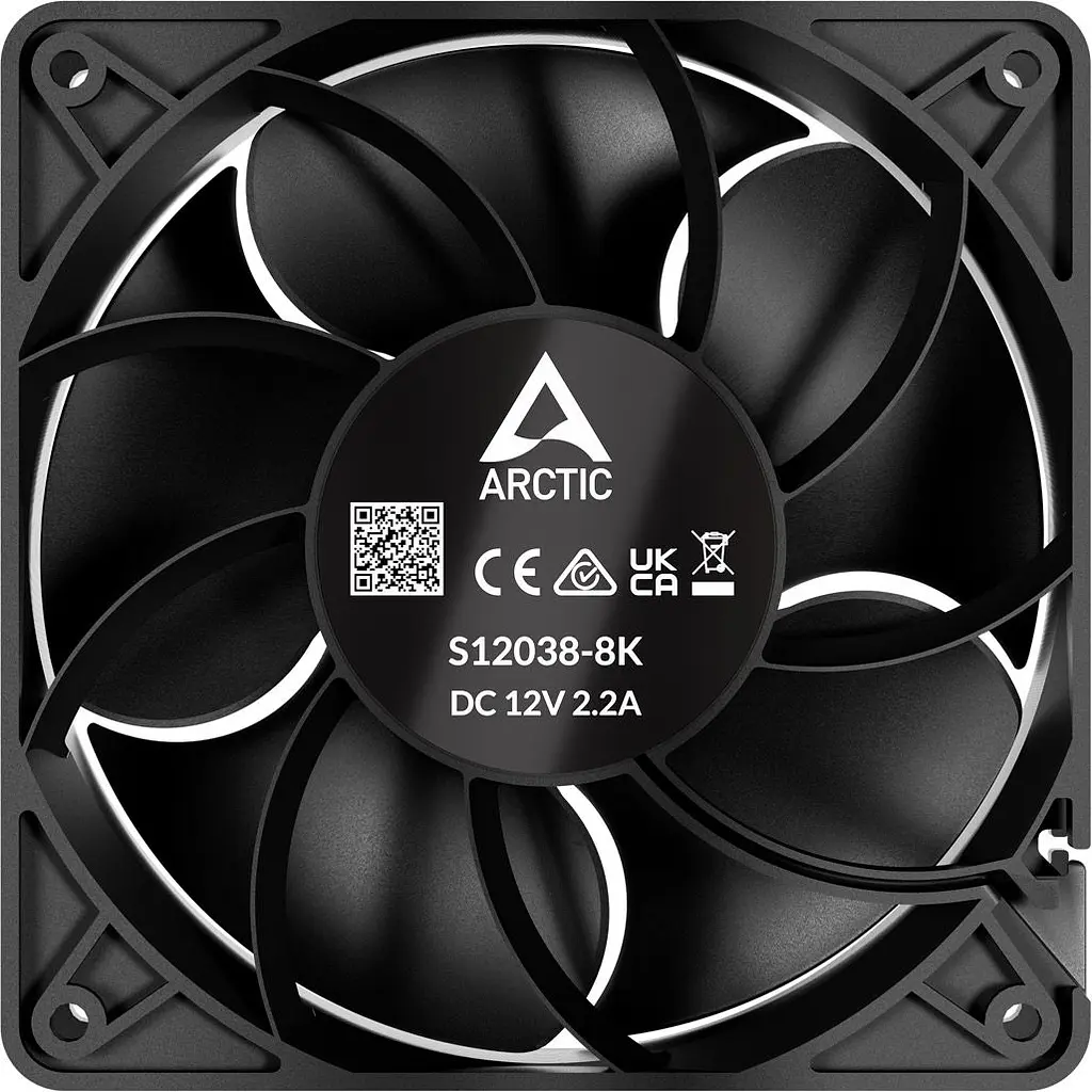 Корпусний вентилятор Arctic S12038-4K Black (ACFAN00296A) [175985] - фото 3