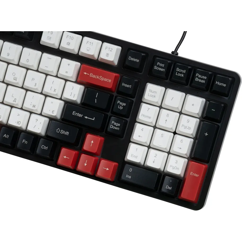 Клавіатура AOC GK116H1 LED USB UA White/Red/Black (GK116H1/97) - фото 2
