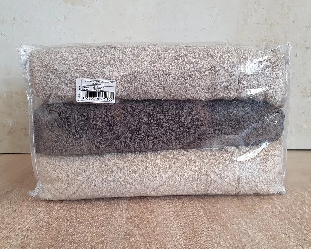 Набір турецьких махрових рушників Cestepe MicroCotton Premium 3 штуки 70x140 Eva 2 щільність 600 г/м2 - фото 11