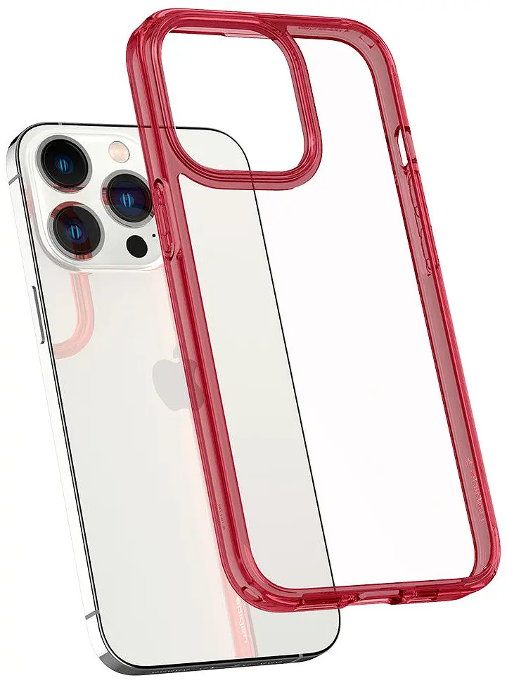 Оригінальний протиударний чохол для iPhone 13 Pro (6.1") Spigen Ultra Hybrid Red Crystal (ACS03263) - фото 2