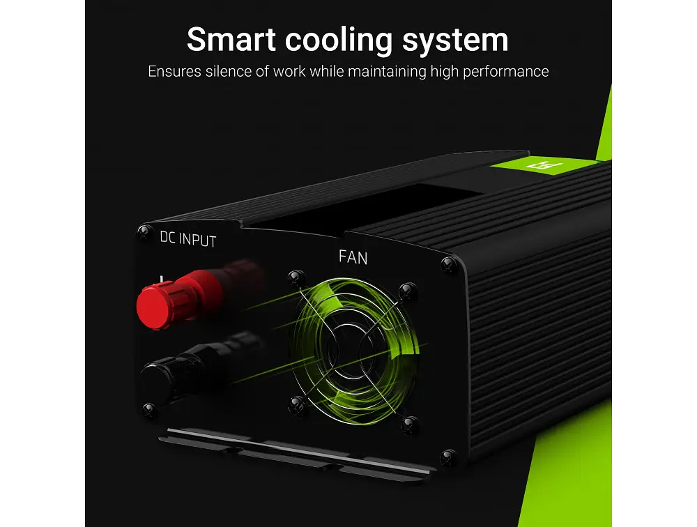 Преобразователь напряжения инвертор Green Cell 12V на 230V 1000W/2000W чистая синусоида - фото 5