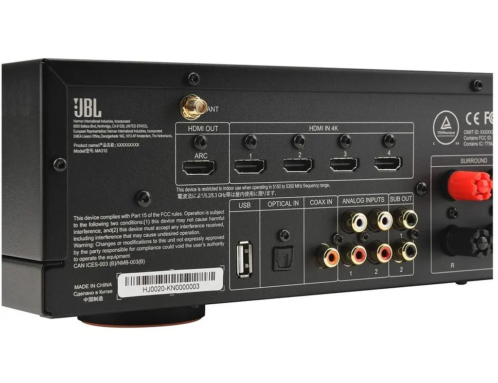AV-Ресивер 5.2-канальний JBL MA-310BLK-EU, Bluetooth, Dolby, DTS, HDMI 4K - фото 5