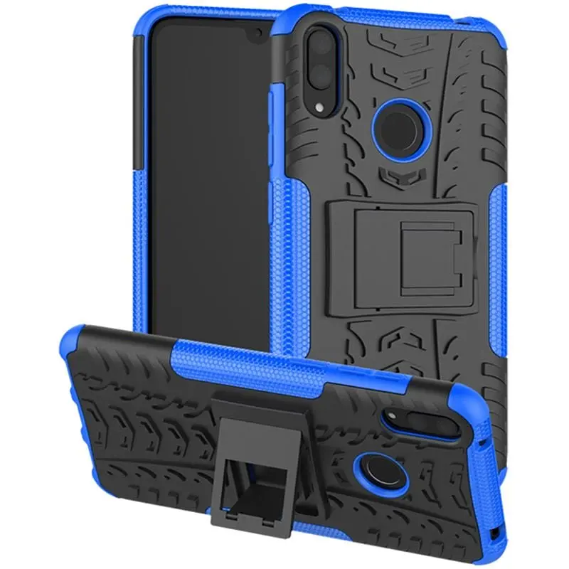 Чехол-накладка Toto Dazzle Kickstand 2 in 1 Case HuAwei Y7 Pro 2019/Enjoy 9 Blue - фото 2