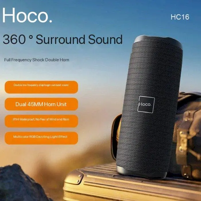 Портативна колонка Hoco HC16 vocal sports IPX4 BT5.3 чорна - фото 3