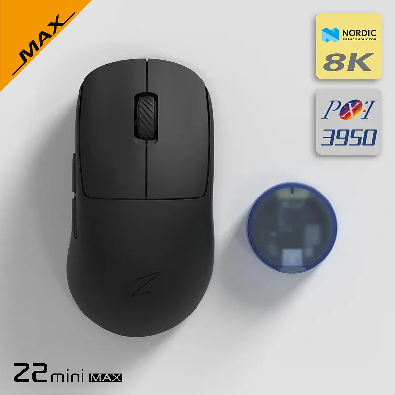 Бездротова миша Zaopin Z2 Mini Max / Три режими підключення / 8K / Сенсор PAW3950 / 30 000 DPI / Black - фото 2