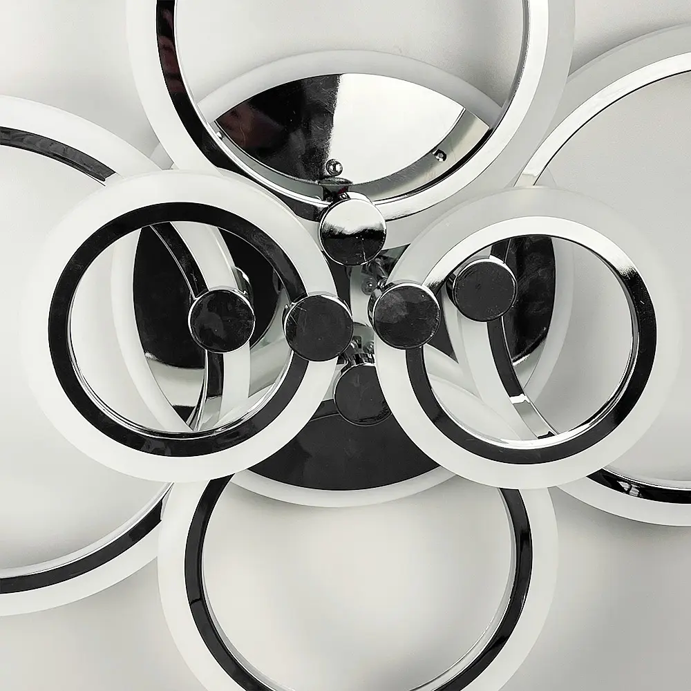 Светодиодная люстра Senta на 6 колец в серебряном корпусе Line.F A 2374/6 RGB CH - фото 3