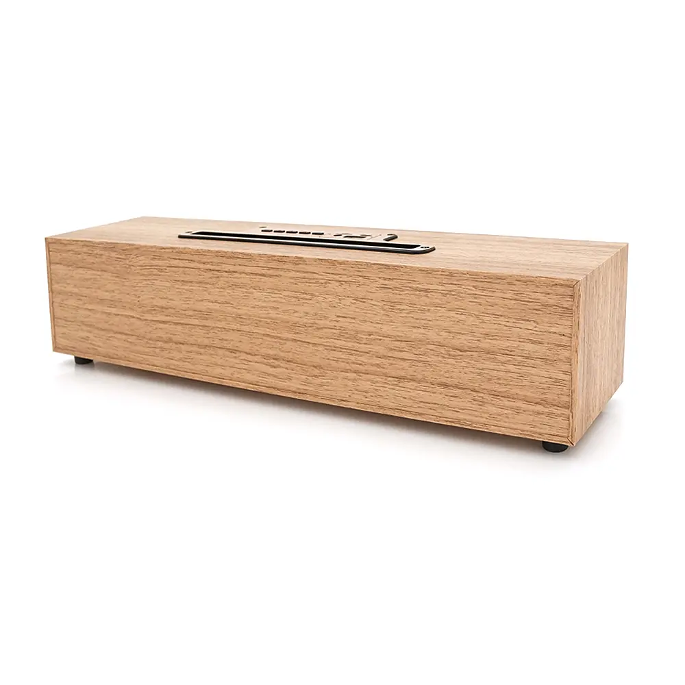 Колонка Kisonli G11A Bluetooth 5.0, 2х5W, 1200mAh, ≥90dB, USB/TF/BT/FM/AUX, DC: 5V/1A, Wooden, BOX, Q20 - фото 3