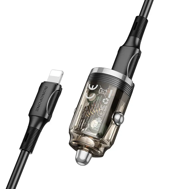 АЗУ Borofone BZ29B Outstanding PD36W (2USB-C) + кабель Type-C to Lightning - фото 3
