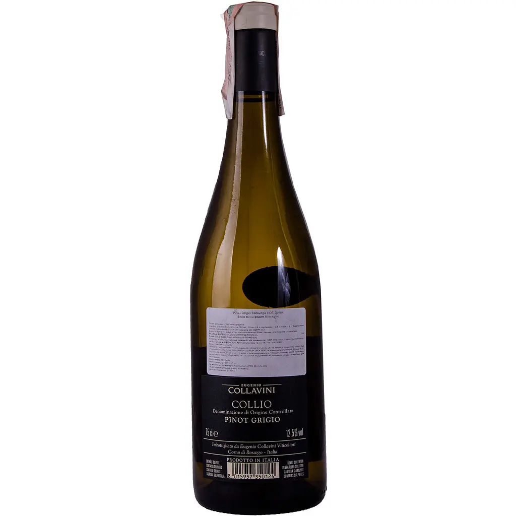 Вино Collavini Villa Canlungo Pinot Grigio DOC Collio, белое, сухое, 0,75 л - фото 2