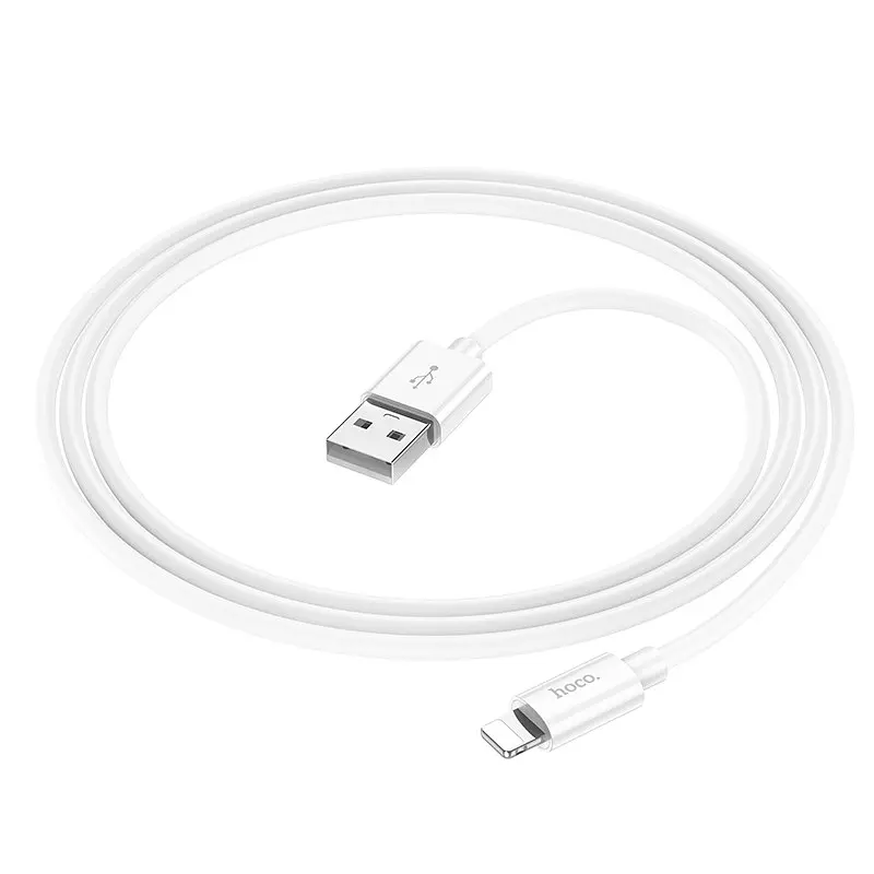 Дата кабель Hoco X 87 Magic silicone USB to Lightning (1 m) White - фото 5