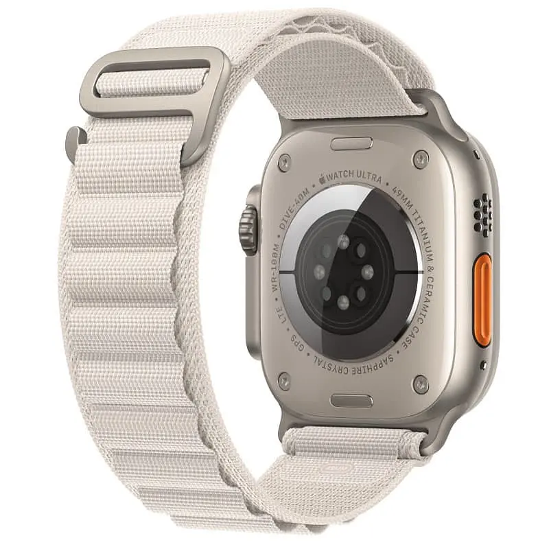 Ремінець Alpine Loop для Apple Watch 42(ser.1-3)/44/45/46/49mm (m/l) Сірий / Starlight - фото 3