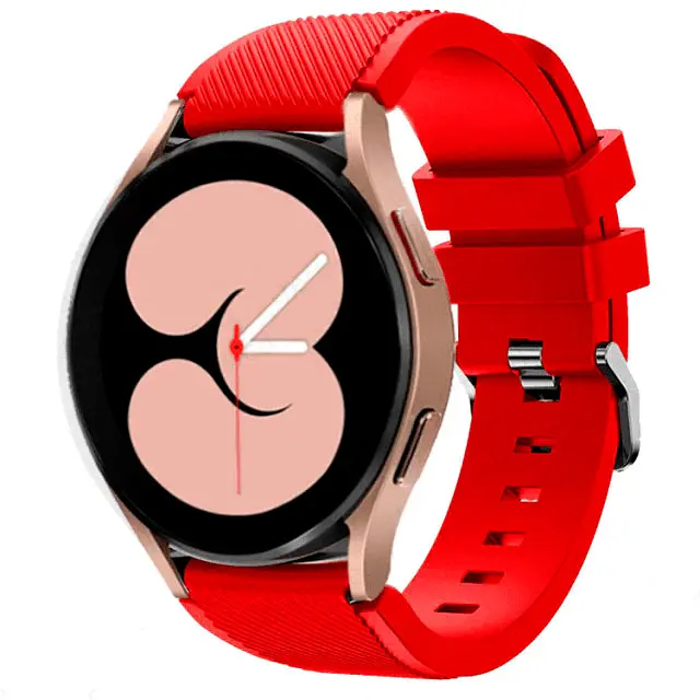 Ремінець для Samsung Galaxy Watch 5 40mm - червоний ширина кріплення 20мм силікон Watchbands Gear (W44-6WB99567427) - фото 2