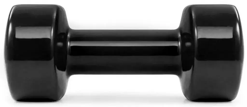 Гантель виниловая PowerPlay 1 кг PP_4121 Черная 1 шт (PP_4121_1kg) - фото 4