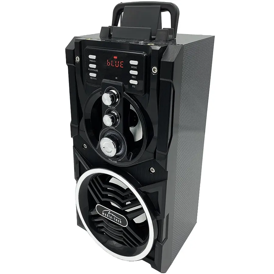 Акустична система 1.0 Media-Tech 18W, Bluetooth/FM/AUX/SD/USB/КАРАОКЕ чорна - фото 3