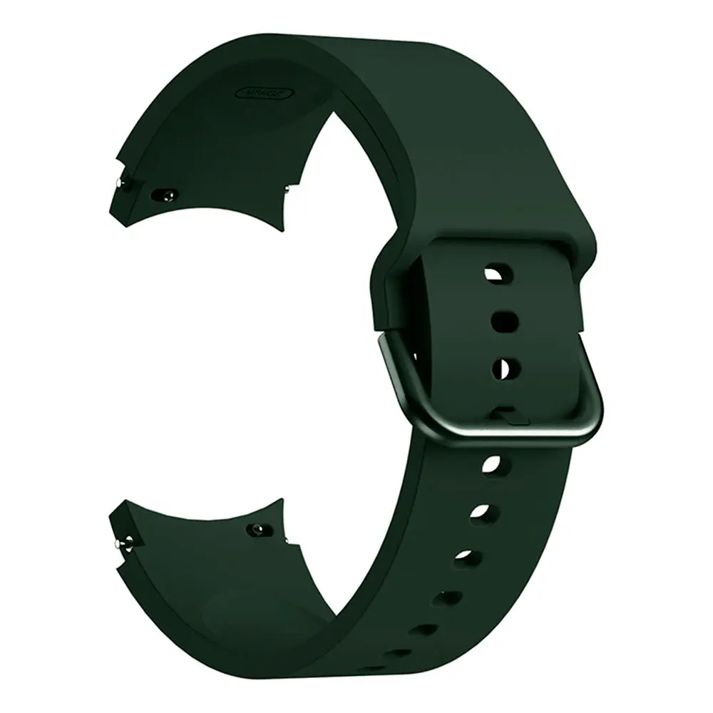 Ремешок для Samsung Galaxy Watch 5 - темно-зеленый ширина крепления 20мм силикон размер L Watchbands Color (WB00S4GALAXYCOLOR35) - фото 2