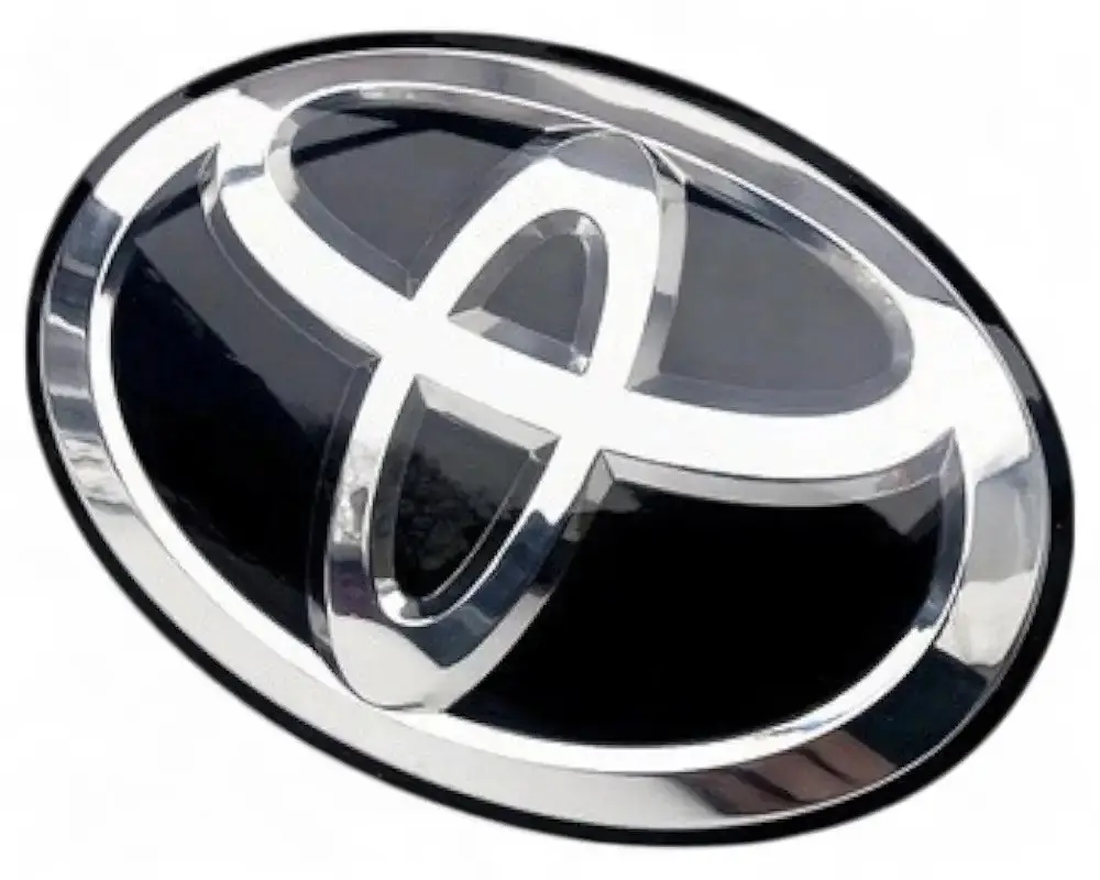 Емблема під склом Toyota Чорна 150х102 мм на скотчі (Завод) - фото 3