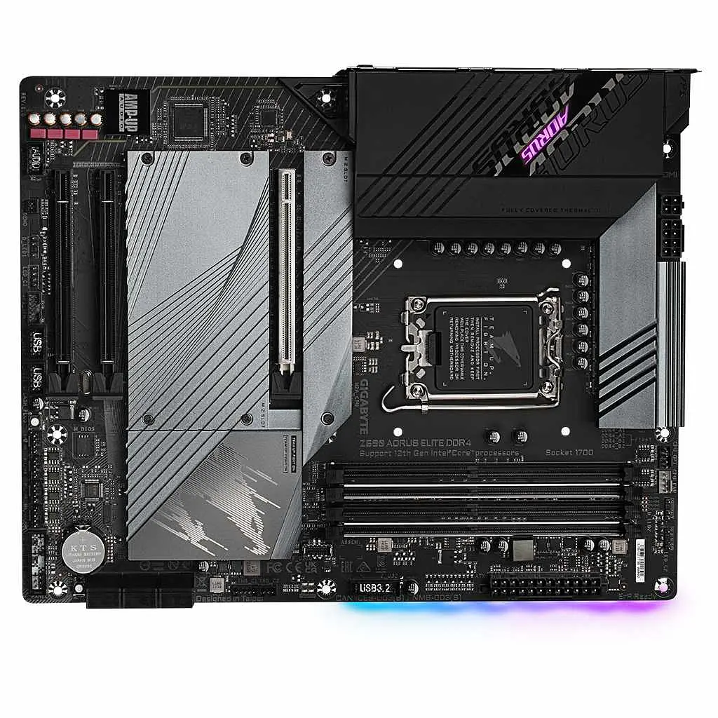 Материнская плата Gigabyte Z690 AORUS ELITE DDR4 (Z690 AORUS ELITE DDR4) (Socket 1700, Intel Z690, ATX) Б/у - фото 2