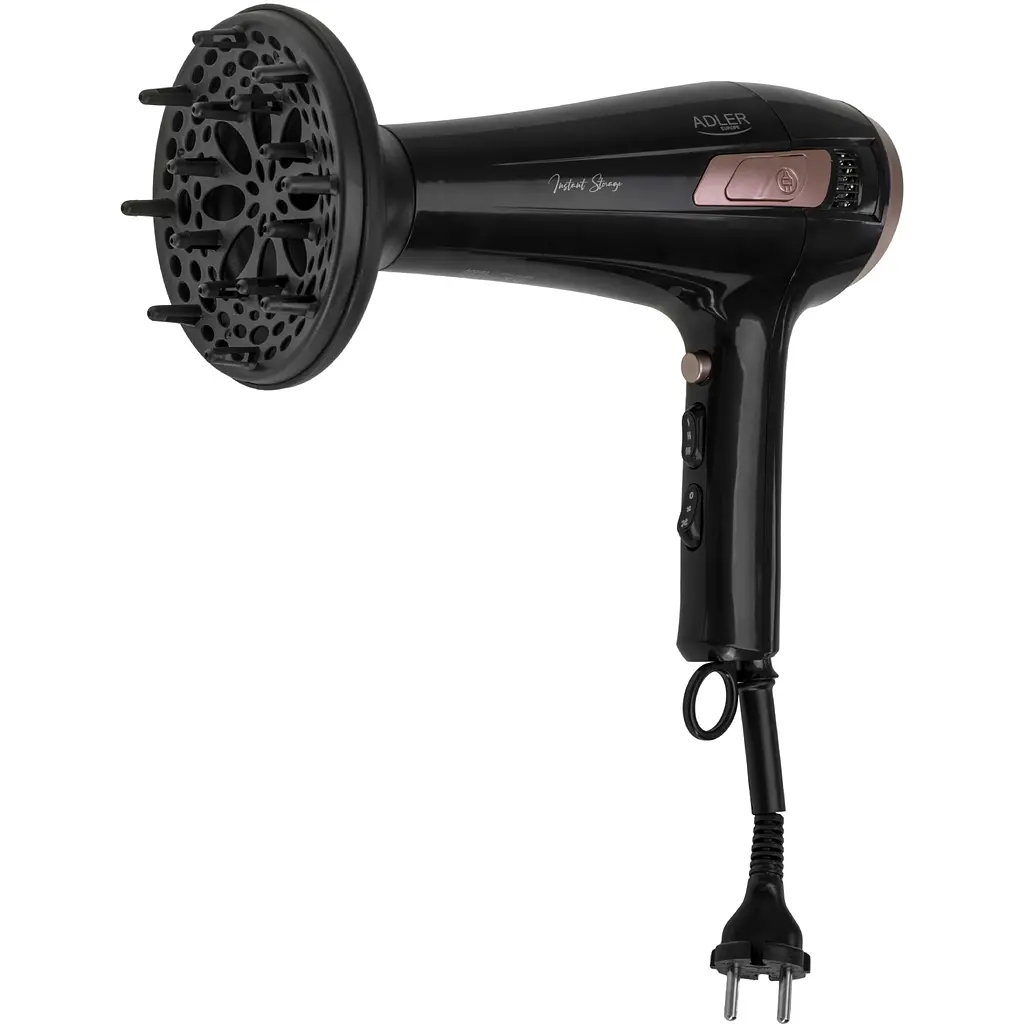 Фен Adler AD 2283 black 2400Вт/ 2 скорости/ хол.обдув/ темп.режимов-3/ защита от перегрева - фото 3