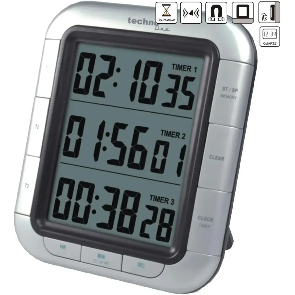 Таймер кухонний Technoline KT300 Magnetic Silver - фото 2