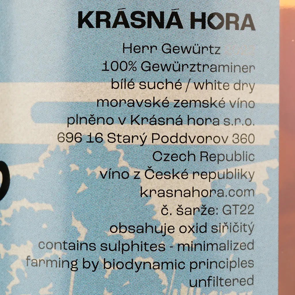 Вино Krasna hora Herr Gewurtz біле, сухе, 12%, 0,75 л - фото 4