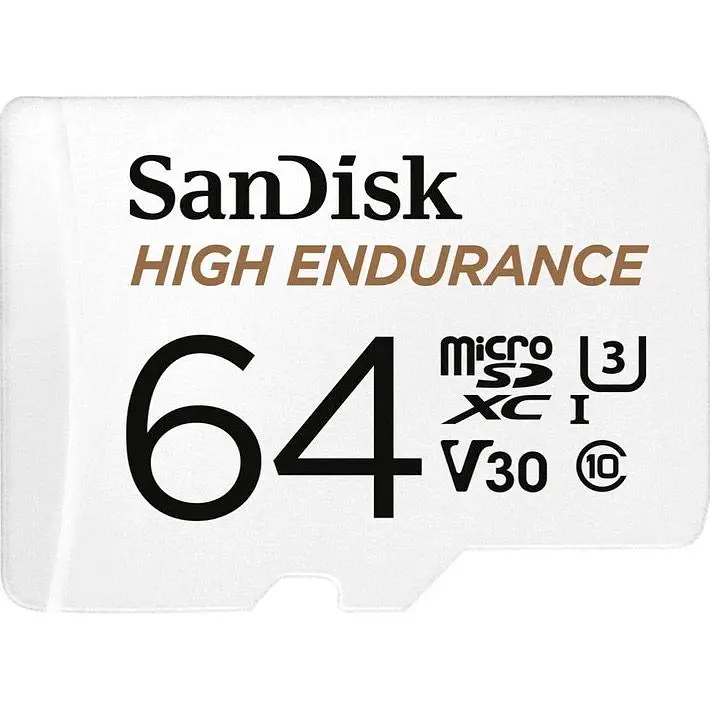 Карта пам'яті SanDisk microSDXC High Endurance 64GB UHS-I U3 V30 Class 10 + SD-adapter (SDSQQNR-064G-GN6IA) [91567] - фото 2