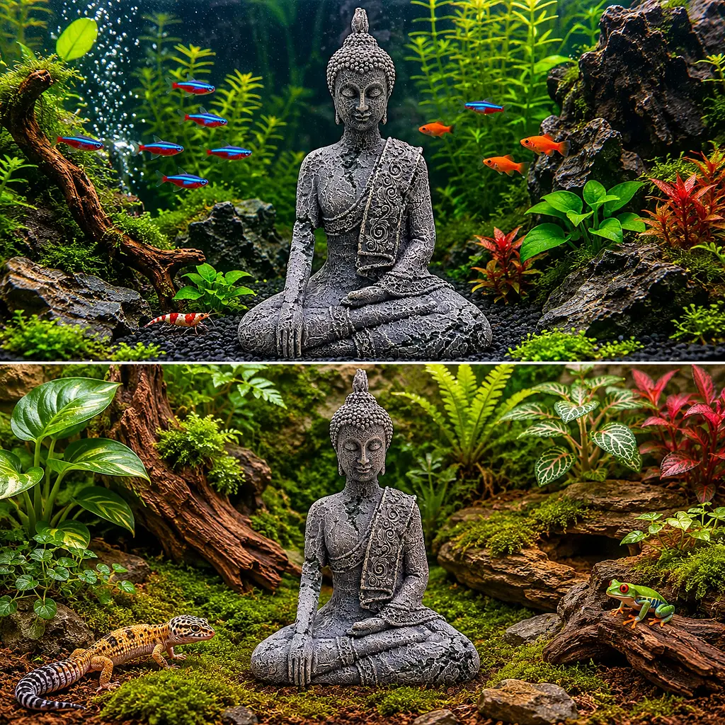 Декорація Hobby Nirva 15,5x10x20,5 см - Zen-статуя для акваріума і тераріуму (41723) - фото 3