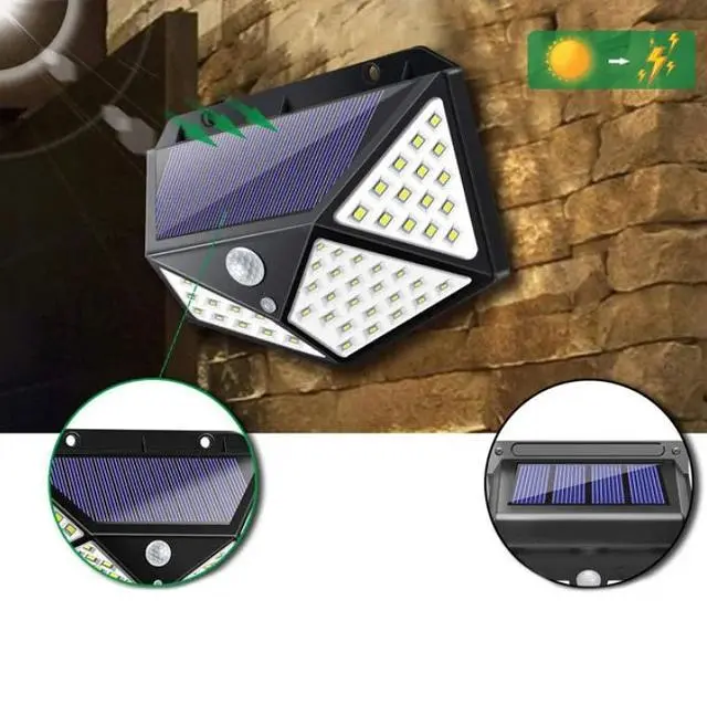 Ліхтар вуличний світильник на сонячній батареї із датчиком руху Solar Wall Lamp UKC SH-100 - фото 9